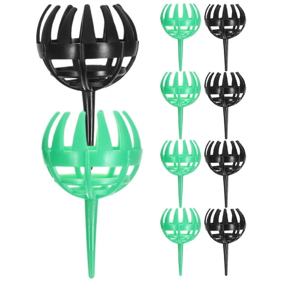 TEHAUX 10pcs Clear Nursery Pots with Fertilization Boxes, ABS Plastic Green Gardening Accessories for Plant