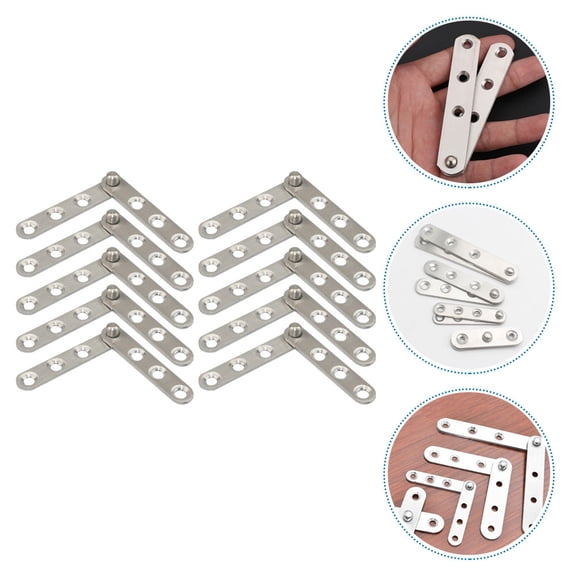 TEHAUX 10pcs Hidden Rotatable Hinges 360 Degree Rotatable Hinges Replacement Door Hinges