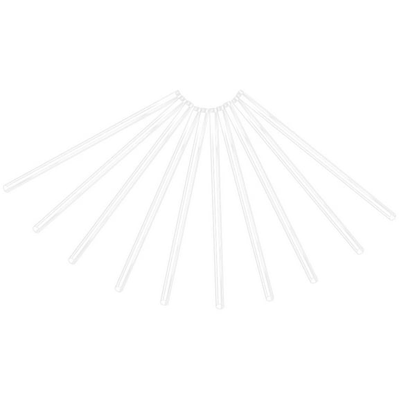 TEHAUX Transparent Meteor Shower Light Tubes for Home Decor with Durable Plastic Protection 10pcs