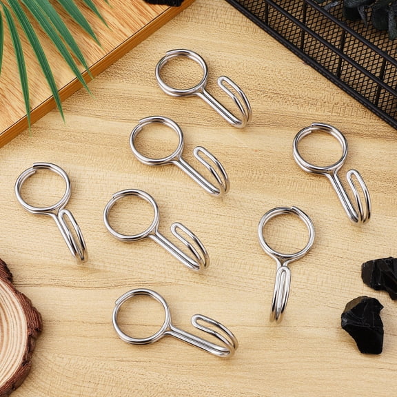 TEHAUX 10pcs Stainless Steel Utility Spiral Hooks for Home Organization and Storage, and Modern Design