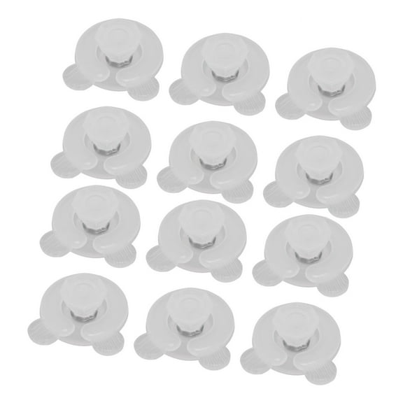 TEHAUX 12 Pcs Non- Bed Sheet Grippers Clips for Quilt Cover Bedding Accessories Plastic Holders