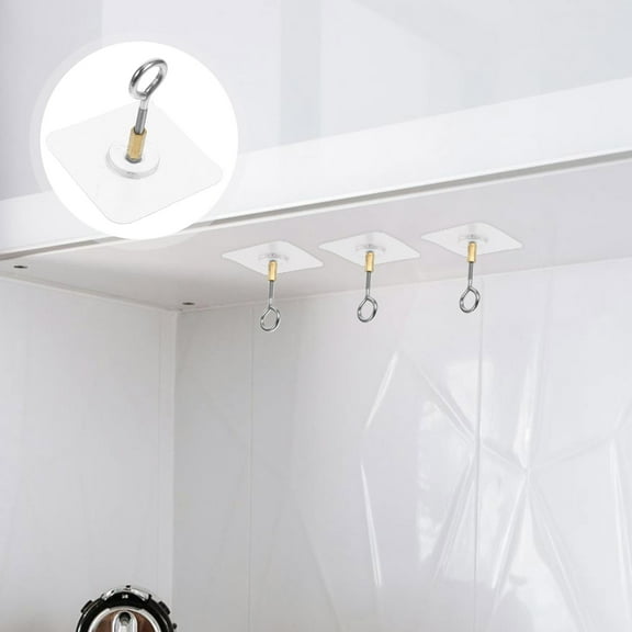 TEHAUX Self Adhesive Hooks 12 Pcs PVC Traceless Wall Hooks for Storage and Organization, Strong Hold, Easy to Remove