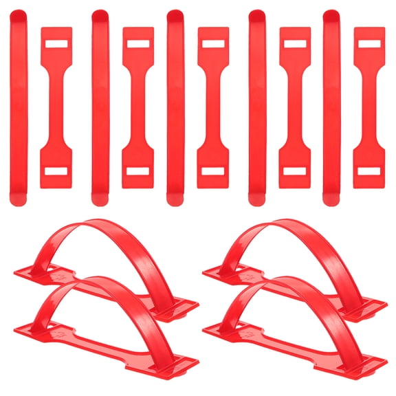 TEHAUX  120 Sets Carton Handle for Shipping Welcome Handles Boxes Red