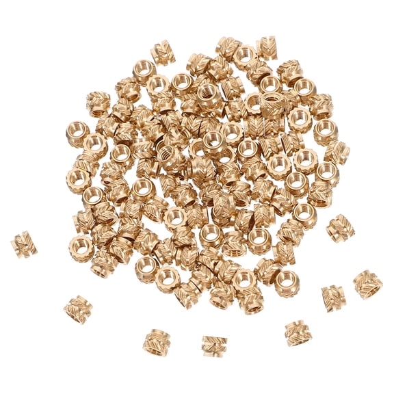 TEHAUX 120Pcs Golden Copper Heat Set Inserts for 3D Printing Projects Threaded Inserts Kit