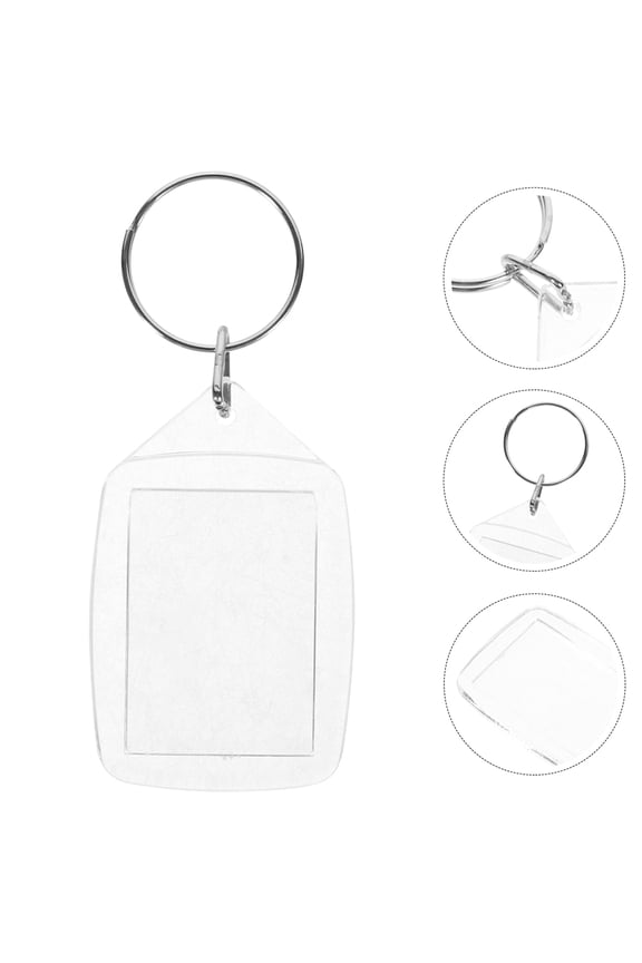 12-Pack Transparent Keychain Charms, ABS Plastic Decorative Key for Family Members, Accessories