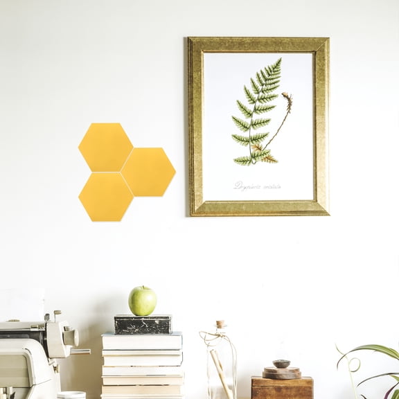 TEHAUX Hexagon Mirror Wall Stickers, Golden Acrylic, Self-Adhesive, Easy to Apply