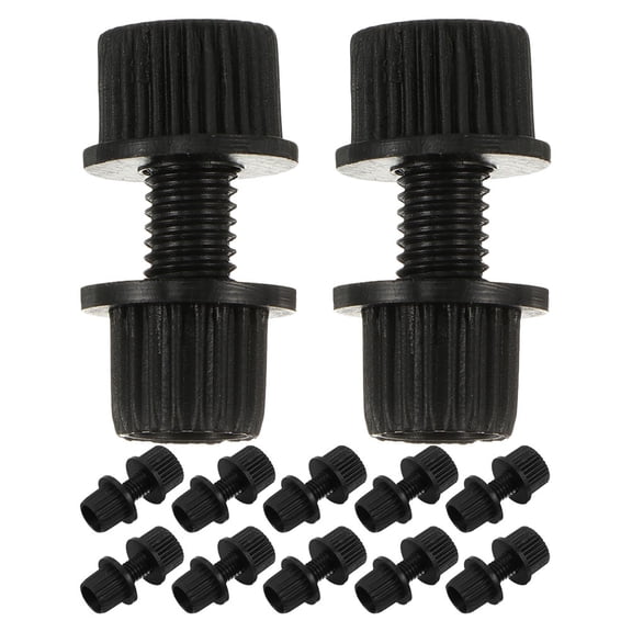 TEHAUX 12Pcs Black Nylon License Plate Fasteners for Motorcycle Plates with Effortless Installation