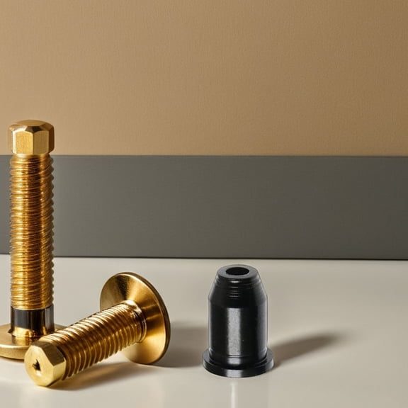 TEHAUX 12Pcs Precision Designed Guitar String Ferrules Black for Secure String Locking and Stable Performance