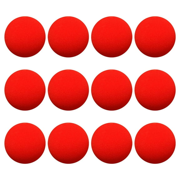 TEHAUX 12Pcs Red Sponge Balls Reliable Performance Props Easy to Use Trick Accessories