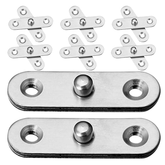 TEHAUX 12Pcs Stainless Steel Pivot Door Hinges Hidden Hardware Cabinet Door Invisible Hinges