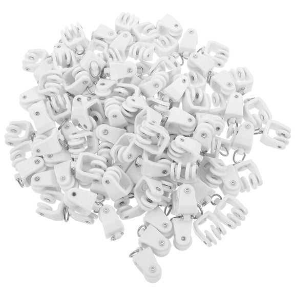 TEHAUX 140Pcs Plastic Curved Track Gliders for Window and Room Divider Curtain Installation