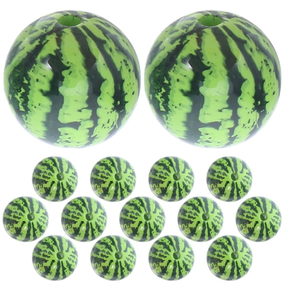 TEHAUX 15Pcs Green Fruit Beads for Jewelry Making Bracelets Craft Supplies for Handmade Accessories