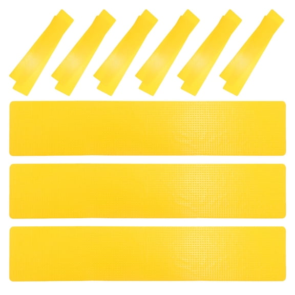TEHAUX Tennis Court Boundary Lines Yellow PVC Weather Resistant for Outdoor Use 15Pcs