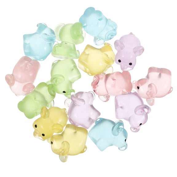 TEHAUX 15-Piece Mini Resin Figurines Set for Potted Plants, Assorted Colors, Decorative Miniature Garden Accessories