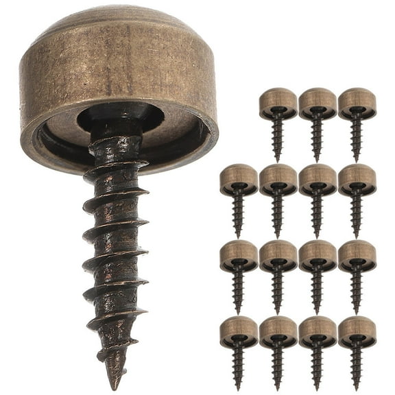 TEHAUX 16Pcs Copper Decorative Screws With Caps for Furniture Mirror Artworks Home Decoration
