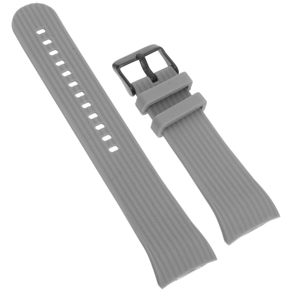 TEHAUX Grey Adjustable Silicone Watch Band Replacement for Daily Wear, Comfortable and Strap for Smartwatches