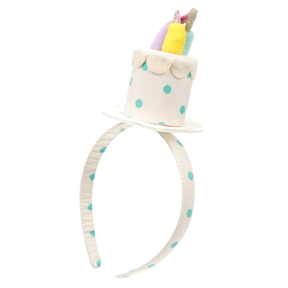 TEHAUX 1Pack Craft Headbands Velvet Black Dots Comfortable to Wear for Birthday Event