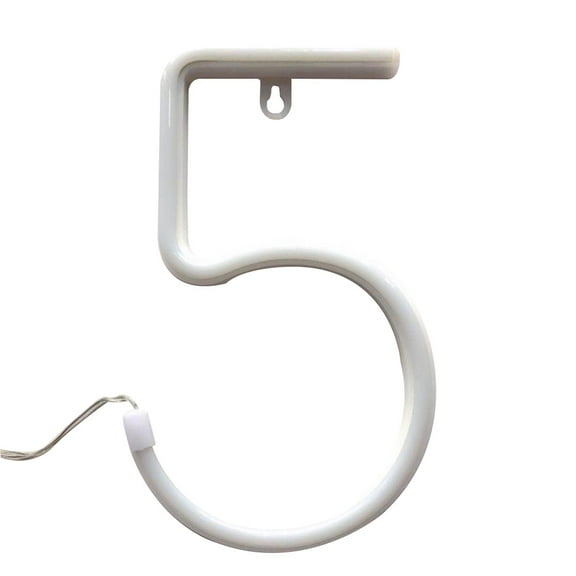 TEHAUX 1Pack Number 5 Shape LED Neon Table Number for Room Decoration 8.6 x 5.3 x 0.8in