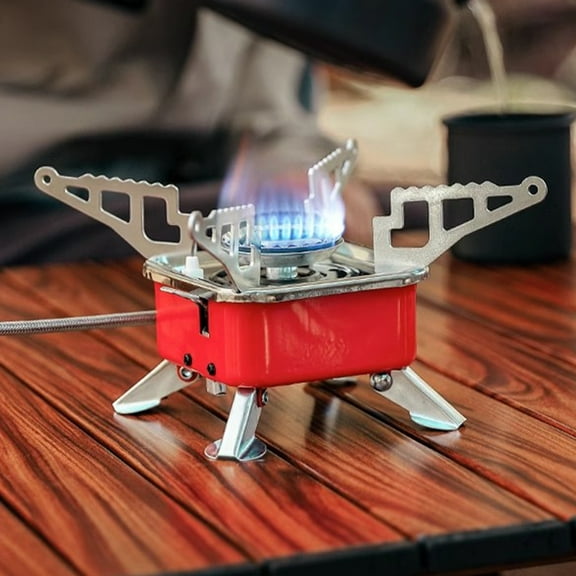 TEHAUX 1Pack Red Portable Stove for Camping and Hiking with Aluminium Alloy