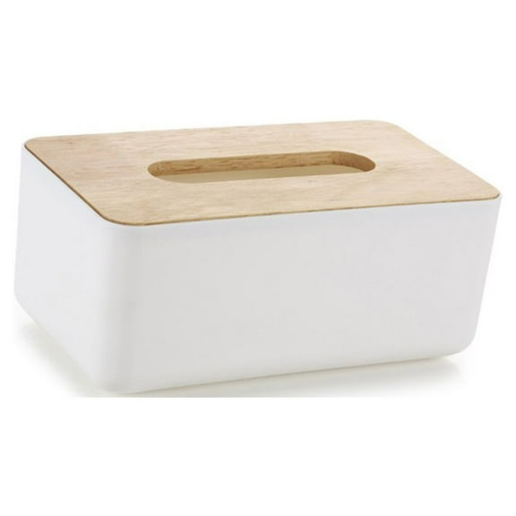 TEHAUX 1Pack Tissues Cube Box Cover Natural Wood for