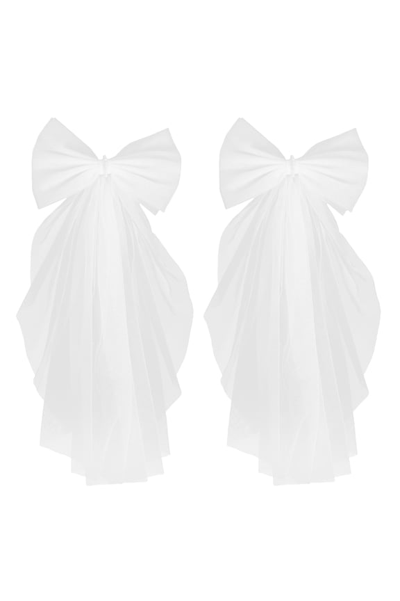 Bridal Shoulder Cape in White Polyester for Elegance and Versatility 1Pair