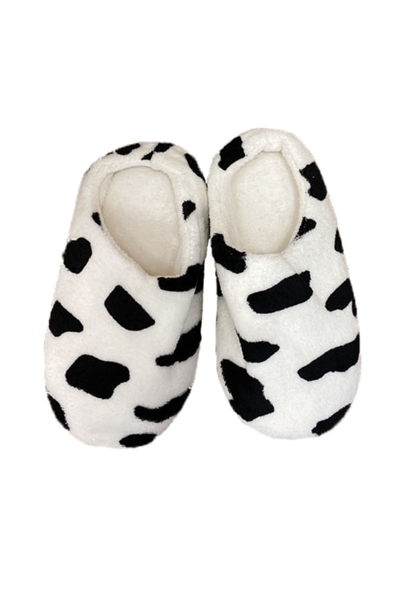 1Pair White Warm Sandals with Soft Lining Lightweight Indoor Bedroom Shoes