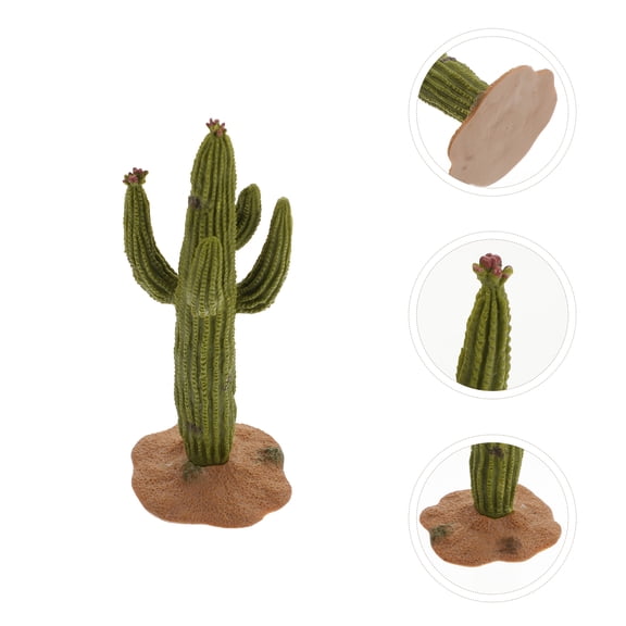 TEHAUX Realistic Design Cactus Shape Green 1Pc 5.5x2.2x2.2in