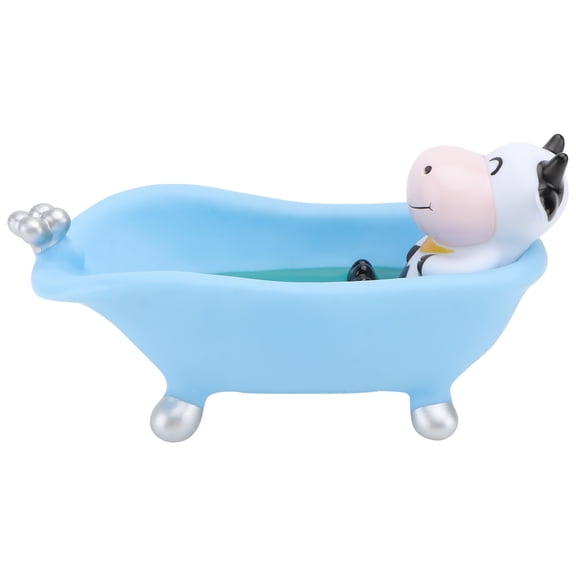 TEHAUX Cartoon Animal Soap Box with Drain Design, Soft Plastic Bathroom Soap Holder for Home Use