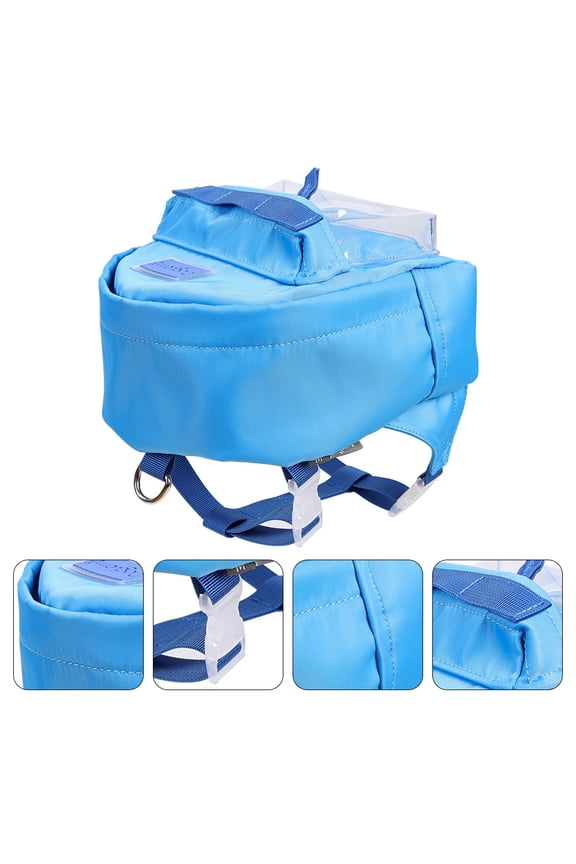 Back to School 1Pc Dog Outdoor Backpack Pet Backpack Synthetic Material Blue for Pet Owners