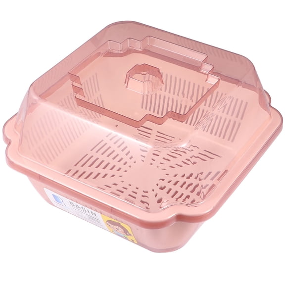 TEHAUX Kitchen Countertop Rectangular Dish Drainer Box with Water Drainage, Storage Container for Household Organization
