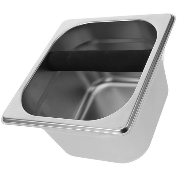 TEHAUX Coffee Dump Bucket Silver Stainless Steel 1Pack