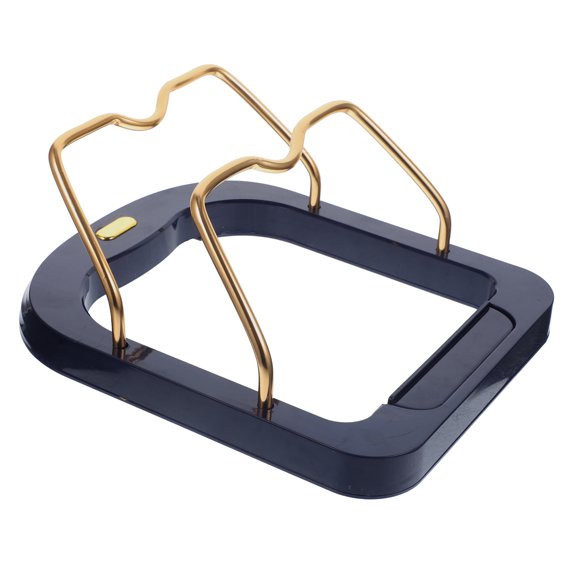 TEHAUX 1Pcs Decorative Pot Lid Rack Blue Rectangular Abs Metal Wall Mounted Kitchen Use Homeowners