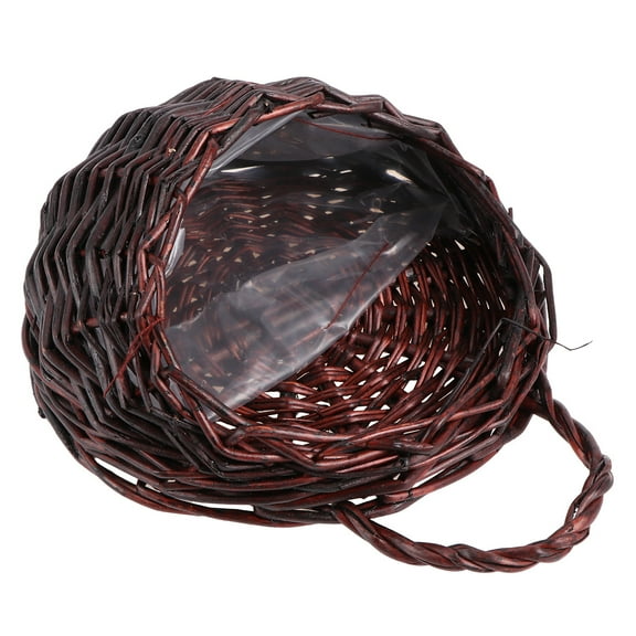 TEHAUX 1Pcs Oval Wooden Wall Mounted Flower Pot Holder for Garden Use