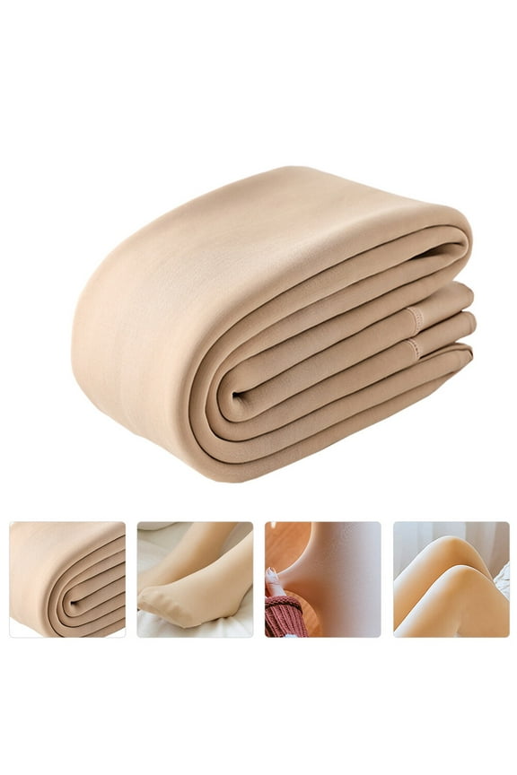 Women's Khaki Thermal Pantyhose Warm-keeping Stockings for Autumn and Winter Comfort