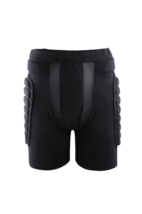 1Set Black Cotton EVA Hockey Pants for Skating Protective Gear Adult M 60-68cm
