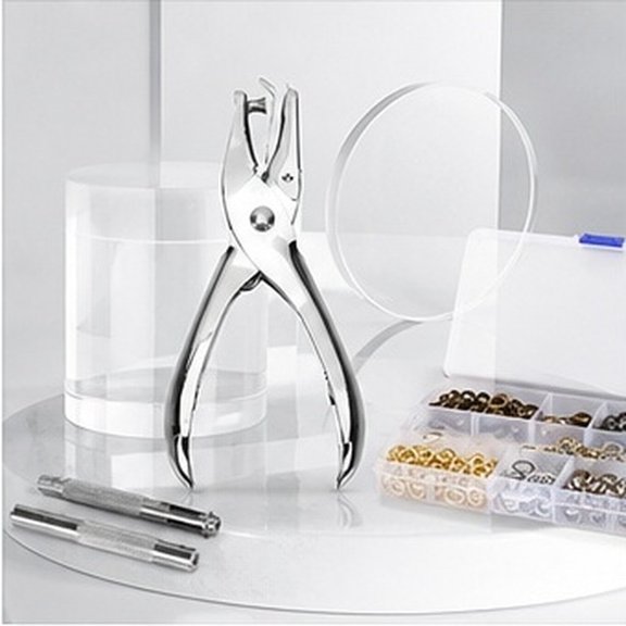 TEHAUX 1Set Button Press Kit Transparent Copper for Clothing Snaps and Home Use