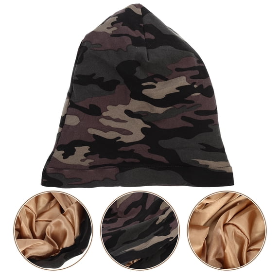 TEHAUX 1Set Green Satin Bonnet for Women Practical Beanie Hat for Sleeping
