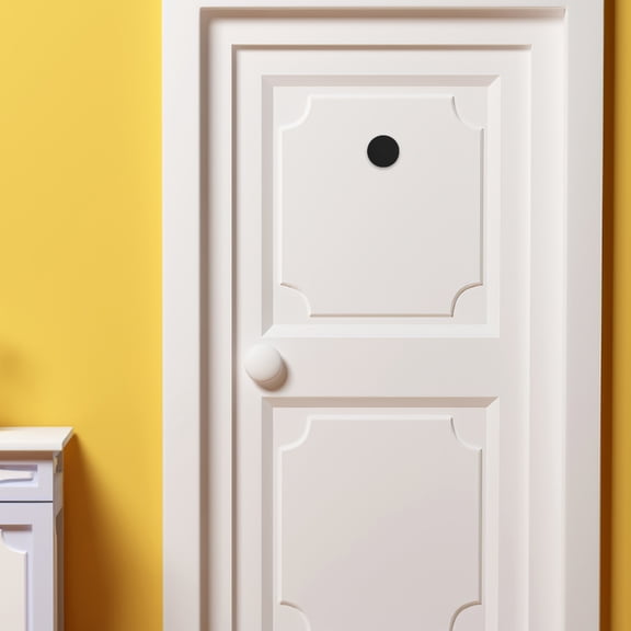 TEHAUX Door Lock Hole Cover Plate Stainless Steel Black Easy Install