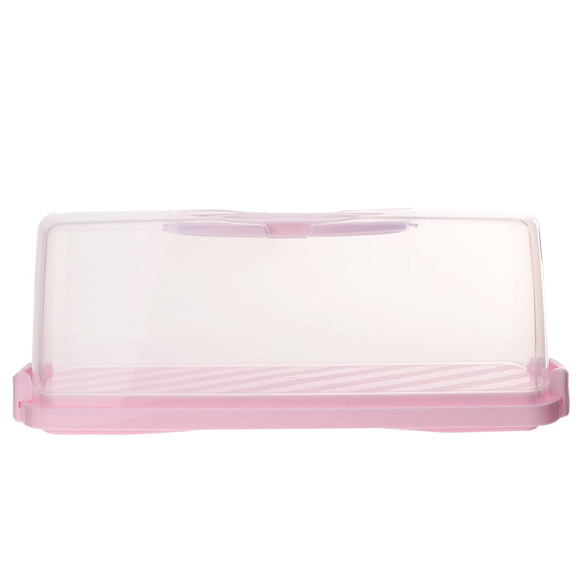 TEHAUX 1Set Pink Transparent Rectangular Cake Storage Box for Home and ...