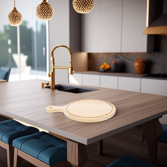 TEHAUX 1Set Pizza Paddles for Baking Bread 10 Inch Round with Non-Stick Transfer Feature