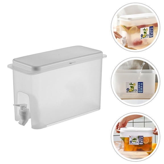 TEHAUX Large Capacity White PP Bottle for Refrigerator, Leak- Tea Kettle, , 1 Piece
