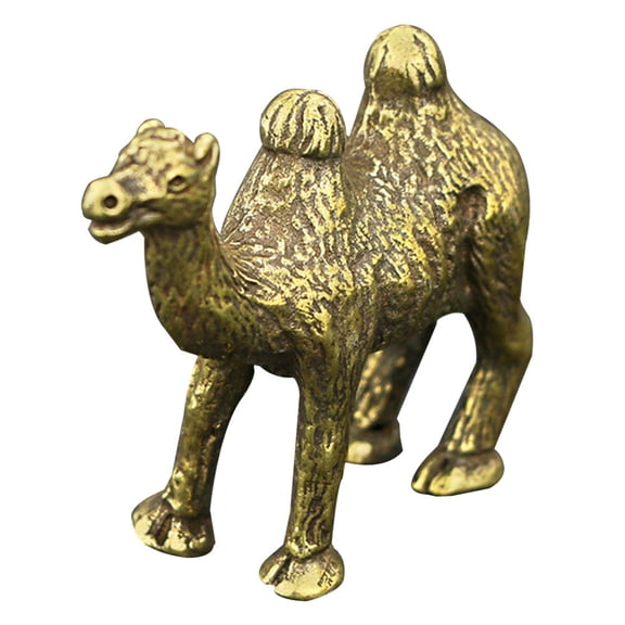 TEHAUX 1Set Vintage Animal Sculpture Shape Figurine Golden Copper For Home Decoration
