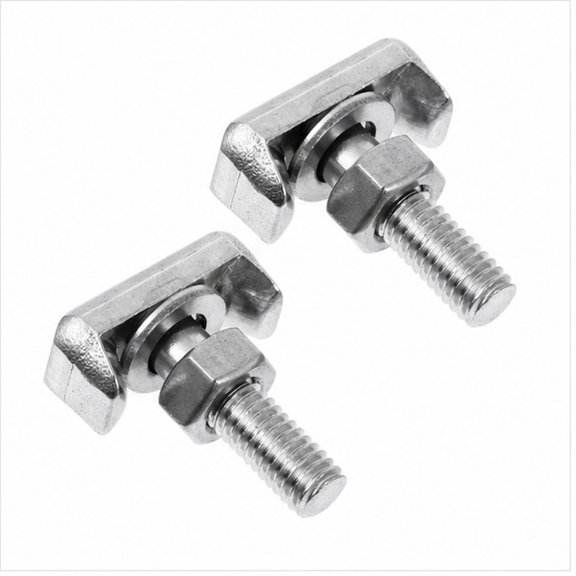 TEHAUX 2-Pack Black Stainless Steel T Bolt Battery Cable Terminals for Automotive and Car Battery Connections