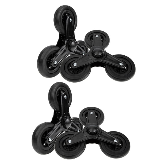 TEHAUX 2 Pairs Double-bearing Wheels Luggage Cart Casters Shopping