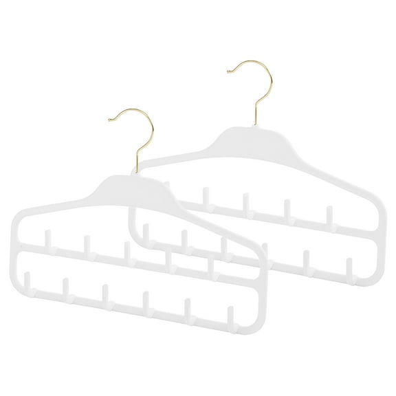 TEHAUX  2 Pcs Belt Holder Straps Heavy Duty Clothes Hanger Rack Man Light Grey