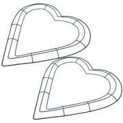 TEHAUX 2Pcs Metal Wire Heart Wreath Frame for DIY Gar and Hanging Craft Decorations