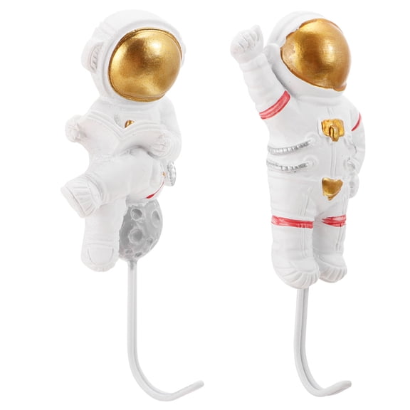 TEHAUX 2 Pcs Hangers Astronaut Hook up High-quality Hooks Unique Child