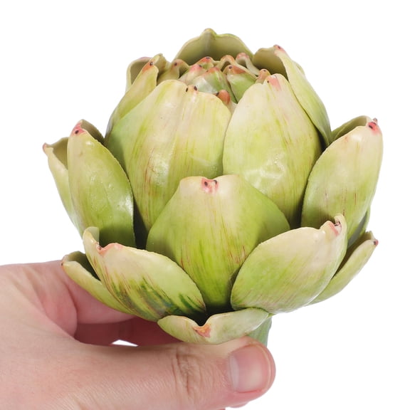 TEHAUX Set of 2 Small Artificial Artichoke Flowers for Home Decor, Decorative Faux Artichokes for Indoor Display