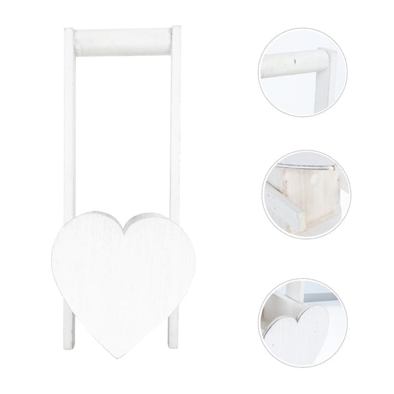 TEHAUX Photograph Prop Baskets White Wood 2Pcs 9.4x3.9in