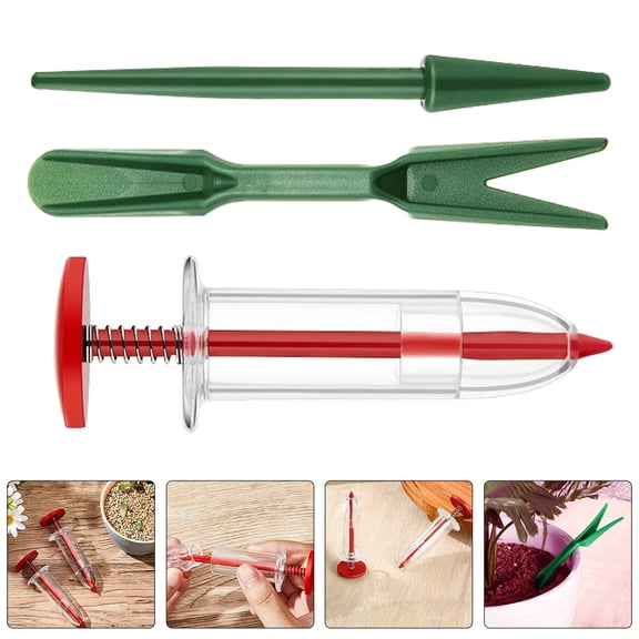 TEHAUX 1Set Portable Garden Seeder Dispenser Tool Made of Safe Plastic for Home Use